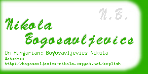 nikola bogosavljevics business card